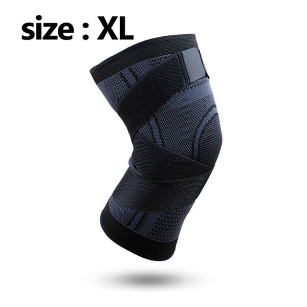 1 knæbeskytter, justerbar, størrelse L (egnet til benomkreds 48-53 cm), sort