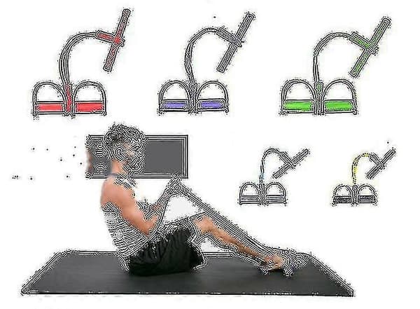Spännrep fitness spänningspedal elastiskt rep multifunktionell magträningsutrustning