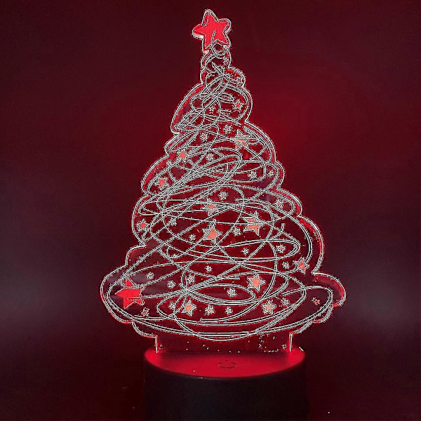 Treformet 3D LED Nattlys Barnerom Bordlampe