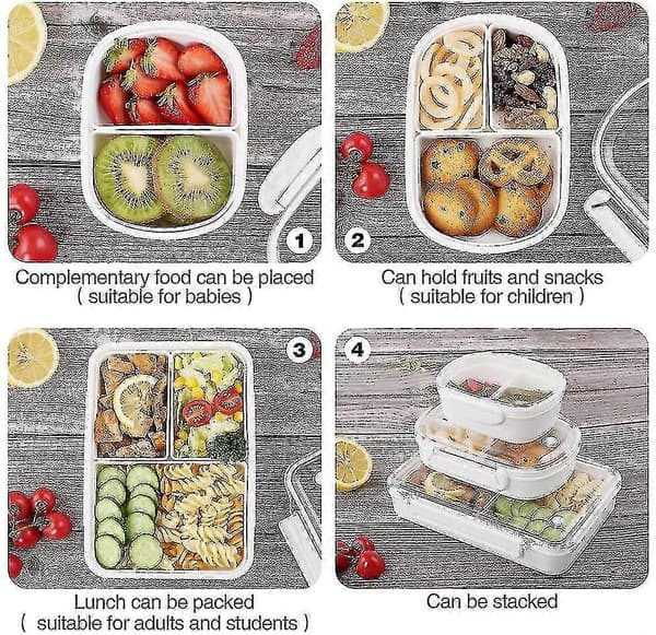 Matbokser, Matlagingbeholdere, Gjenbrukbare, Store, Medium, Små, Mat