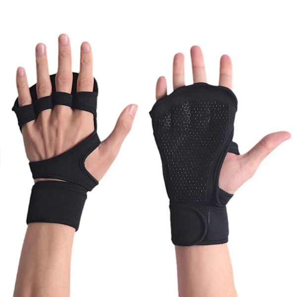 Sports Ventilated Gloves för män och kvinnor, Full-Coverage Silicone Padding | Perfekt för tyngdlyftning, Cross-Training, Storlek XL