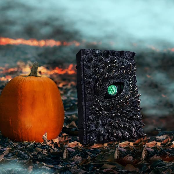 Resin Cyclops Dæmon Øje Statue – Gotisk Djævel Bog Skrivebord Halloween Accent