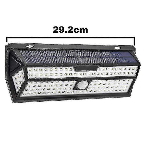 Solcellsdriven utomhusbelysning, 132 LED, för ytterdörr, garage, uteplats, etc.
