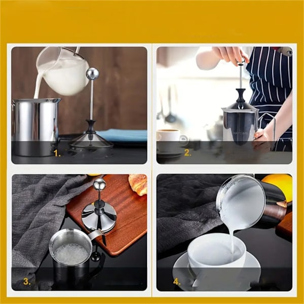 Dobbel filter manuell melkeskummer kaffeutstyr