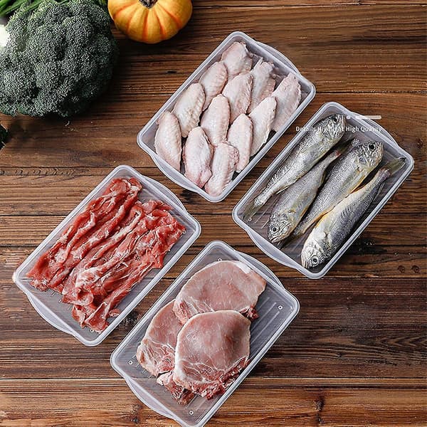 Bacon Meat Crisper Container – Plastisk matoppbevaring m/ lokk, julegave
