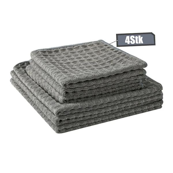 4 stk vaffelkluter mikrofiberkluter, 40X40cm barista rengjøringskluter, gjenbrukbare rengjøringskluter, absorberende filler vinduskluter teklapper
