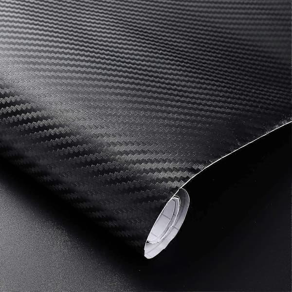 3D-dekaler, kolfiber, vinylfilm, rulle, 30 x 127 cm, svart