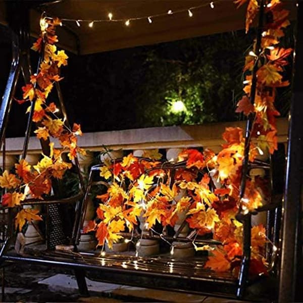 2-pak ahornblad Halloween dekorationer