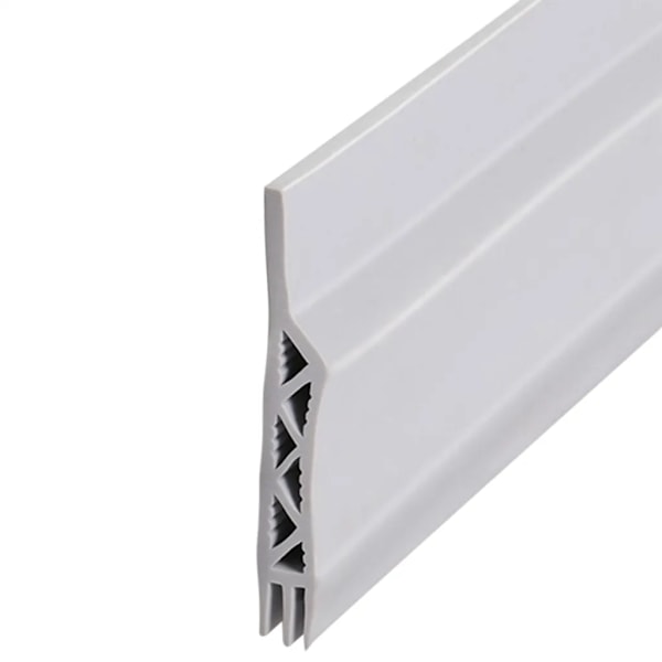 Dörrtätning dragstopp för dörrar, självhäftande dörrlister golv, ljudisolering varm och kall blockerare, 100 x 5 cm (grå)