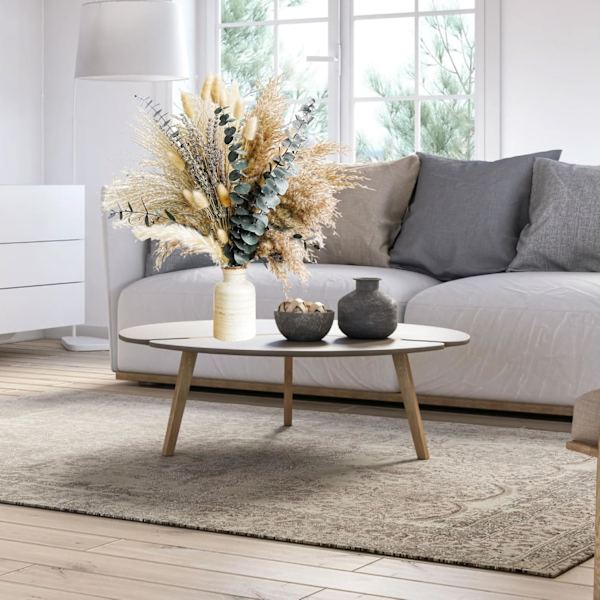 Grøn Pampas-Lavendel-Eucalyptus Boho Buket – Soveværelse/Bryllupsbord