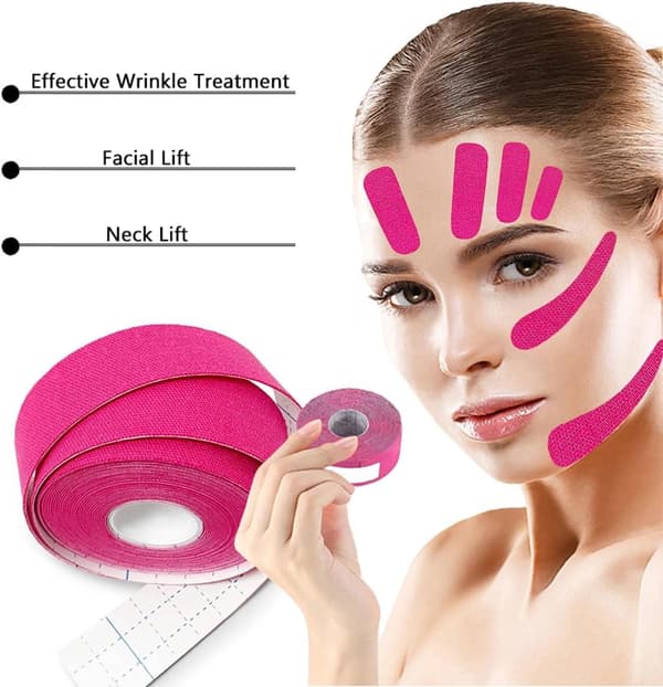 Multifunktionel elastisk ansigtsbandage, pink