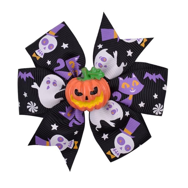 Halloween Jack-O-Lantern rusetti hiusklipsit, 5 kpl