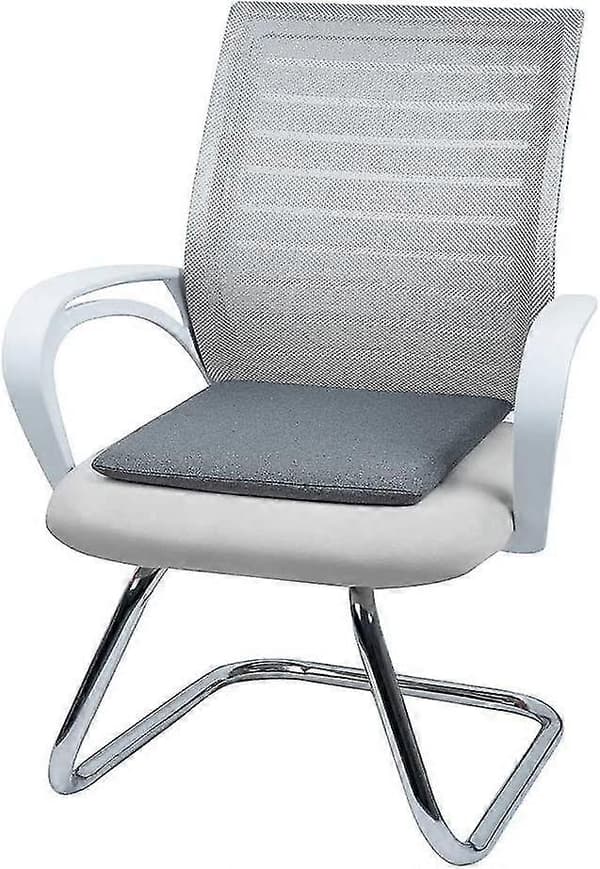 Neliönmuotoinen harmaa memory foam -istuintyyny
