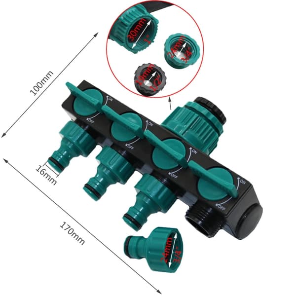 1\" til 3/4\" til 1/2\" gjenge hage vanning sprinkler tilkoblingsventil 1 pakke