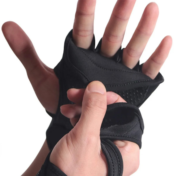 Sports Ventilated Gloves för män och kvinnor, Full-Coverage Silicone Padding | Perfekt för tyngdlyftning, Cross-Training, Storlek XL