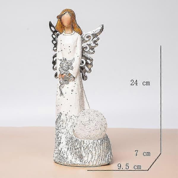 Engel Statue Længsel efter Kærlighed Ornament Gave (Gudinde Holder Blomster)