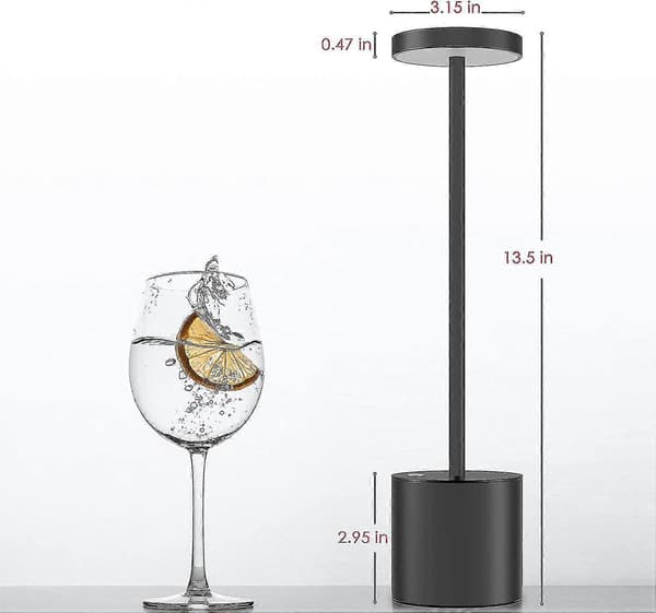 Trådløs bordlampe, dæmpbar LED bordlampe, genopladelig