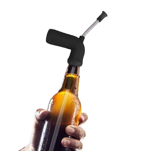 Bar Party Øl Snorkel Trakt Dispenser for Drikkespill, Spring Break, College, Husfester (Svart)