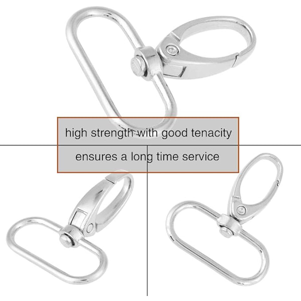 20-pack Zinklegering Spänne Roterande Trigger Clip Nyckelring Krok 32mm