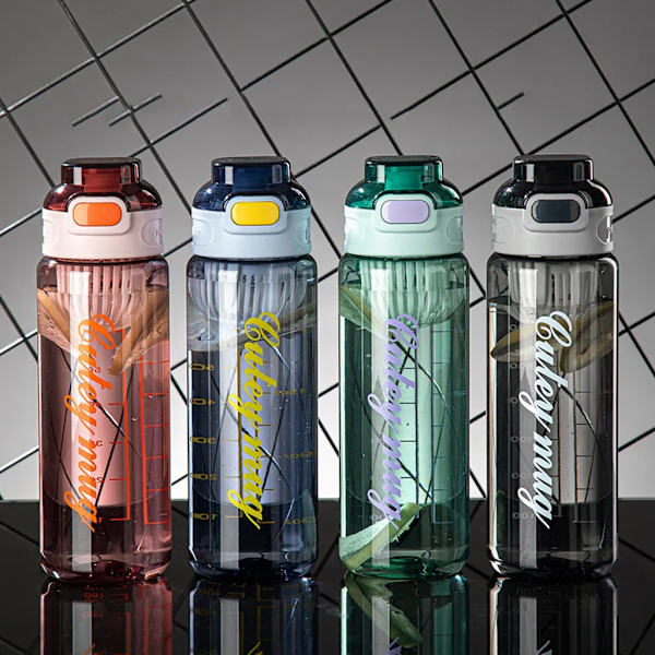 1000ml juomapullo urheilupullo vesipullo juomapullo suodattimella, pinkki