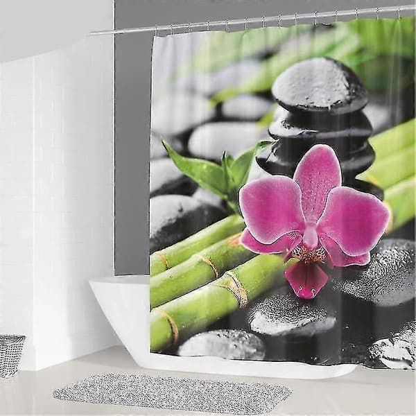 Bambus Buddha vanntett og muggbestandig dusjforheng B200xh180cm
