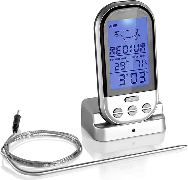 Grilltermometer Digital Radio Trådlös Kötttermometer Grilltermometer Grill Digital Termometer Temperaturområde 250 °C