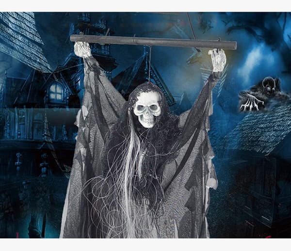 Halloween läskig skall dekoration, vit