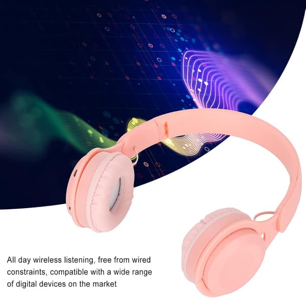 Bærbare og foldbare Bluetooth-hovedtelefoner til børn med USB-kabel, ergonomiske stereohovedtelefoner