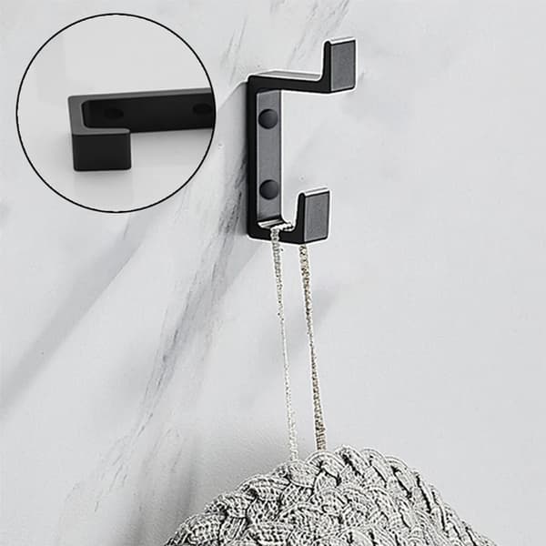 5x Håndklædeholder uden boring Håndklægekrog vægmontering, krog til badeværelse, taskekrog, aluminium, rustfri