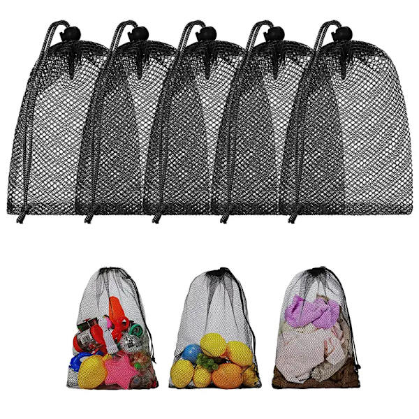 Mesh dragsnöre ficka, utomhus mesh kit, multifunktionell