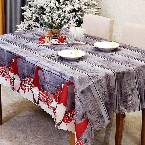 Rektangulær juledug, stor vaskbar juledug egnet til julebordsdekoration, 180x150cm