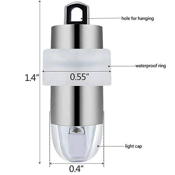 30 st mini LED-ballonglampor (kallvitt) vattentät belysning för papperslyktor festlampor replikfestbelysning