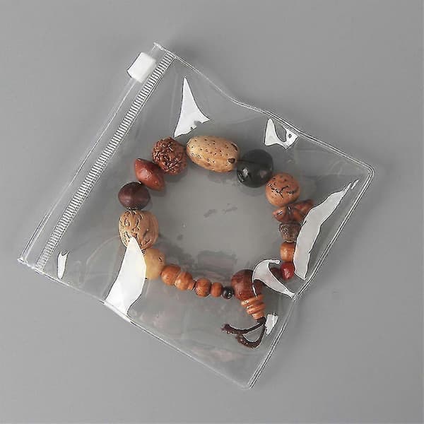Opbevaringspose med skyde-lynlås, Gem plastik lynlåspose (11x11cm)