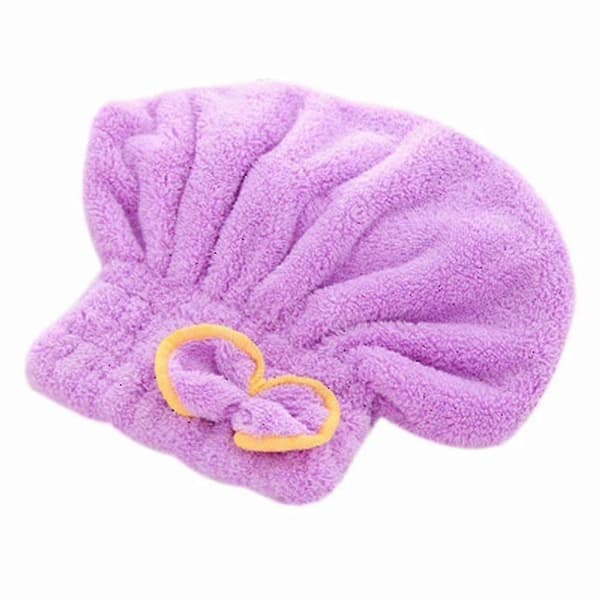 Hurtigtørrende hårtørrehætte turban badehætte superabsorberende blød fløjl brusehætte til voksne