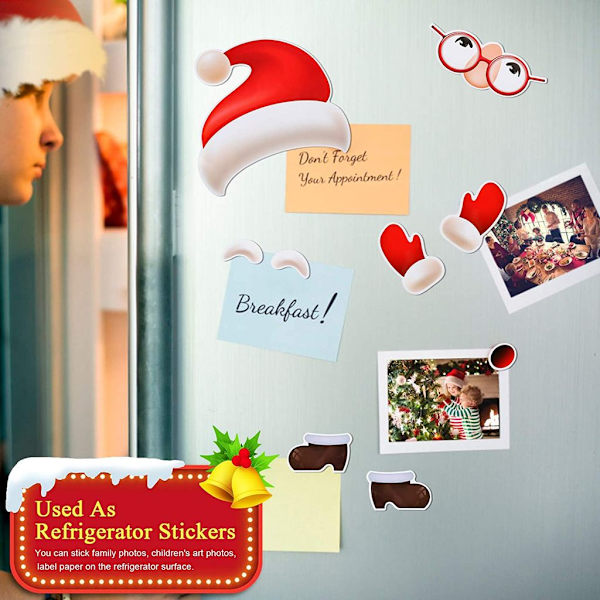 Jul Tomte Magnet Set för Kylskåp Juldekoration