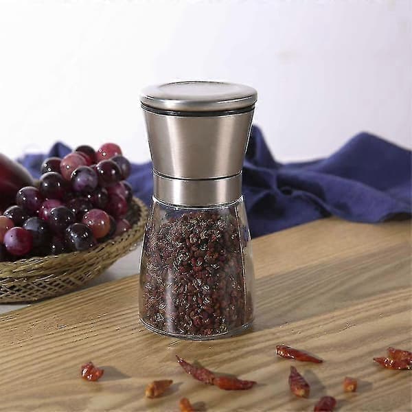 Pepparkvarn 304 rostfritt stål pepparkvarn kryddflaska set 2 delar