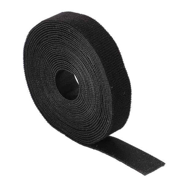 2x långt fästband 2 cm kardborreband kabelband 5 meter svart