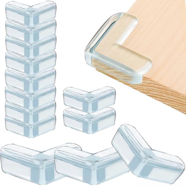 Hörnvakter för barnsäkerhet, 12-pack, transparenta