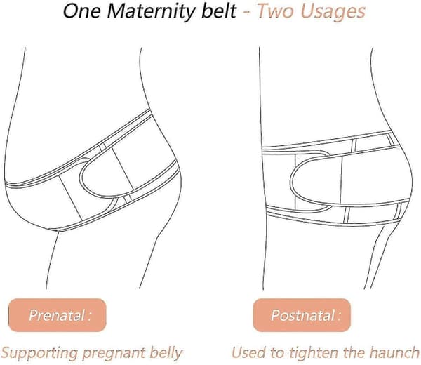 Maternity Bælte, Justerbart Åndbart Maternity Bælte, Lændestøtte og