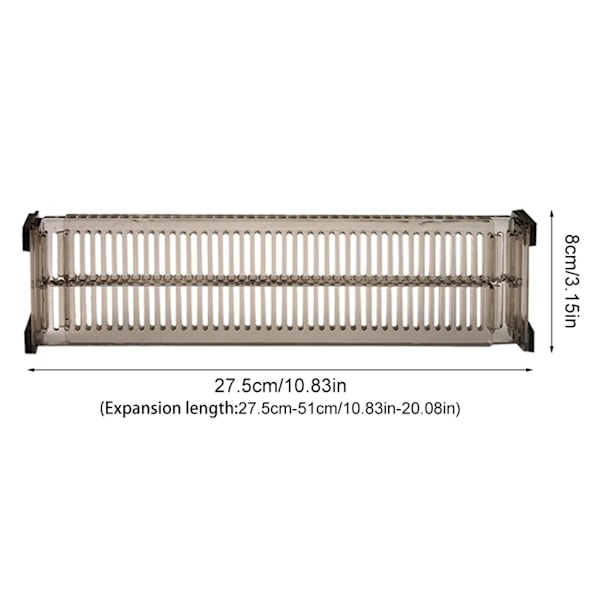 1 ställbar lådindelare längd 27,5 cm-51 cm
