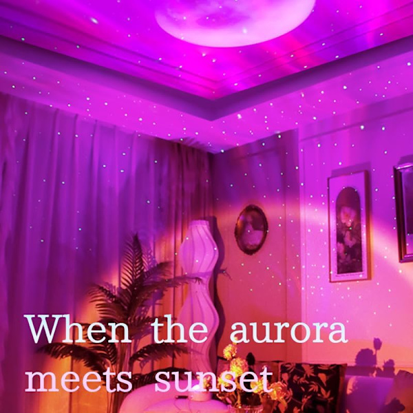 Aurora Borealis Stjerneprojektorlampe, 1 stk.