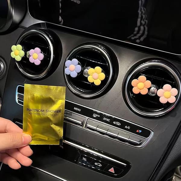 6 Blomster Bilventil Klips, Bil Luftfrisker