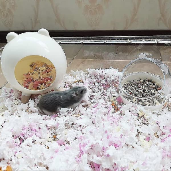 Hamster Hideout, Hamsterhus Habitat Dekoration, Egnet til Dværg Hamster Syrisk Hamster (Hvid)