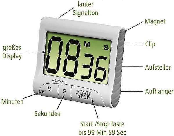 Nedtelling Kjøkken Timer Digital