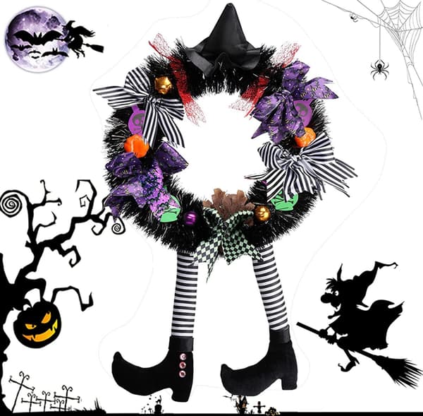 Halloween dekorativ dørkrans, 1 stk