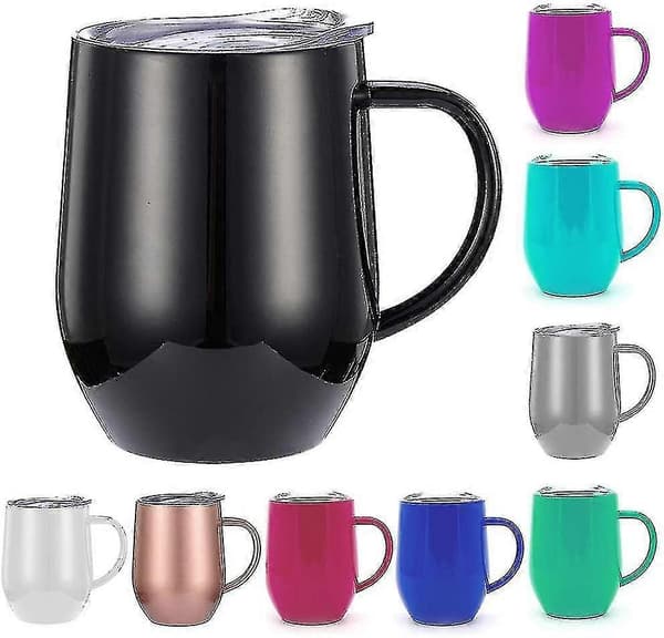 Resemugg i rostfritt stål. Vakuumkaffemugg, temugg, termosmugg