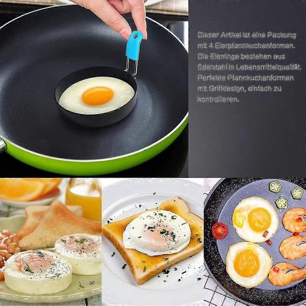 5-delt omelettform, pannekakeform i rustfritt stål, non-stick pannekake