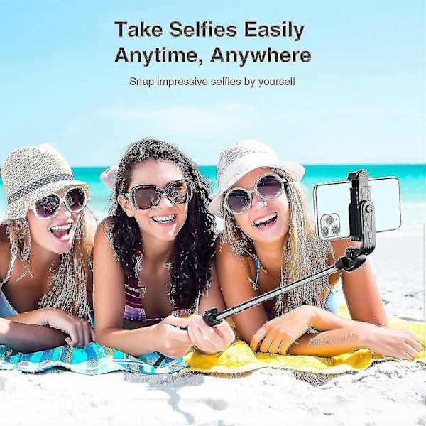Bluetooth Selfie Stick Stativ, Fjärrkontroll, iPhone 11-13 & Android