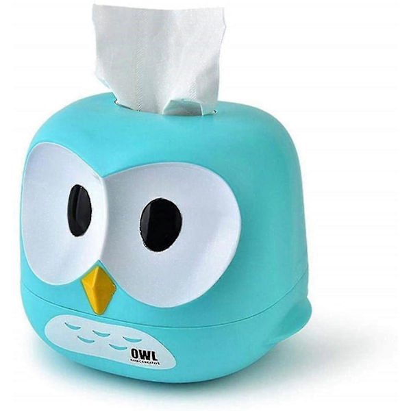 Underbar Uggla Tissue Box Rulle Skrivbord Tissue Box 1st - Blå