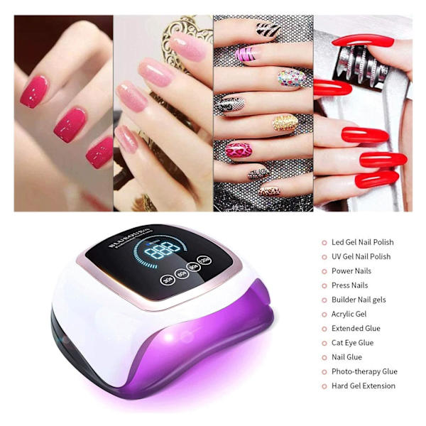 LED Smart Neglelampe med Display Touch Screen